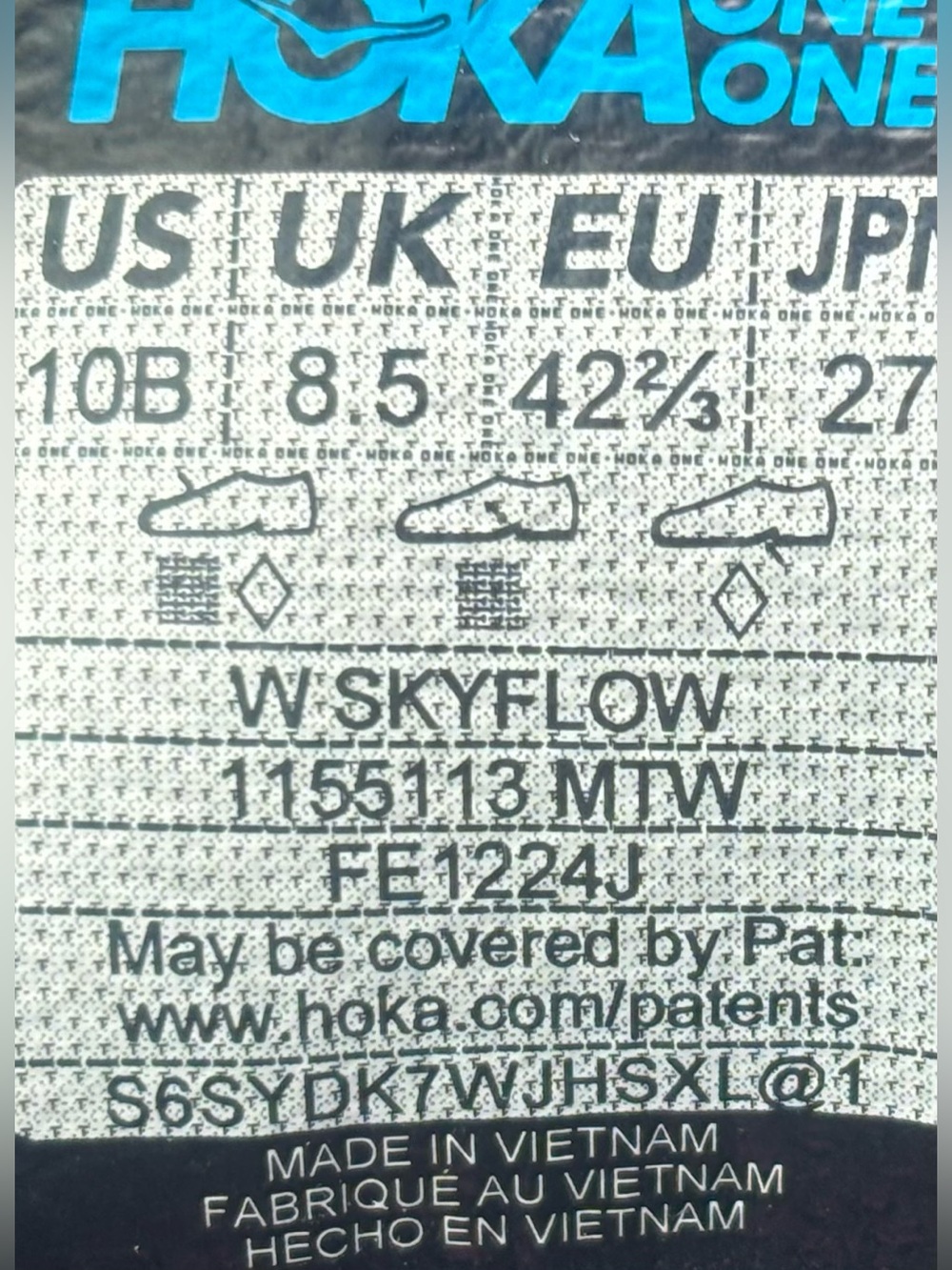 Hoka 💅 Skyflow Running Jogging Athletic Shoes Midnight Pink Twilight 1155113 MTW - Picture 14 of 14